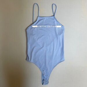 Fashion Nova Blue One-Piece Bodysuit M/L Trendy Sexy Jumpsuit Outfit